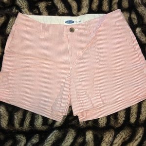 Old Navy Red/White Striped Shorts